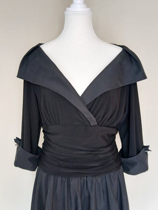 Eliza J Elegant Ruched Cocktail Swing Dress Size 16 - Picture 3 of 10